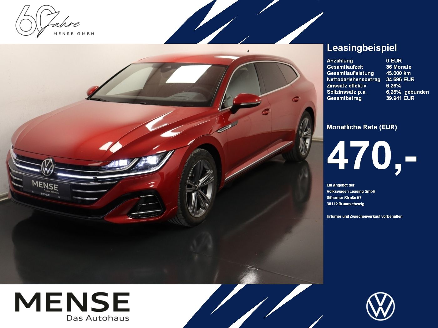 Fahrzeuge PKW autohaus mense Volkswagen Arteon Shooting Brake 2.0 TDI 4Motion DSG R-Line