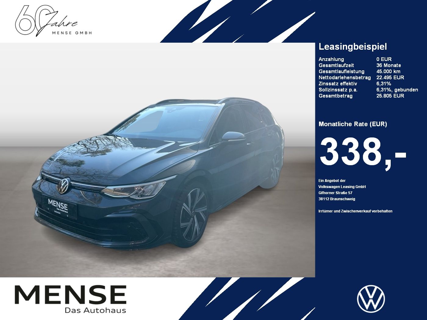 Fahrzeuge PKW autohaus mense Volkswagen Golf VIII Variant 2.0 TDI DSG R-Line CarPlay|ACC