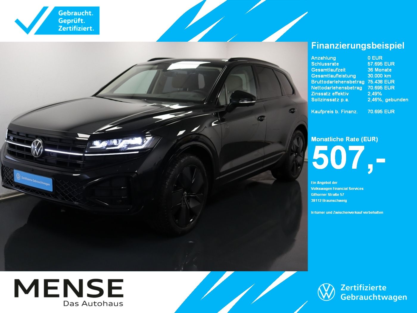 Fahrzeugabbildung Volkswagen Touareg 3.0 TDI tiptronic R-Line IQ.Light|Matrix