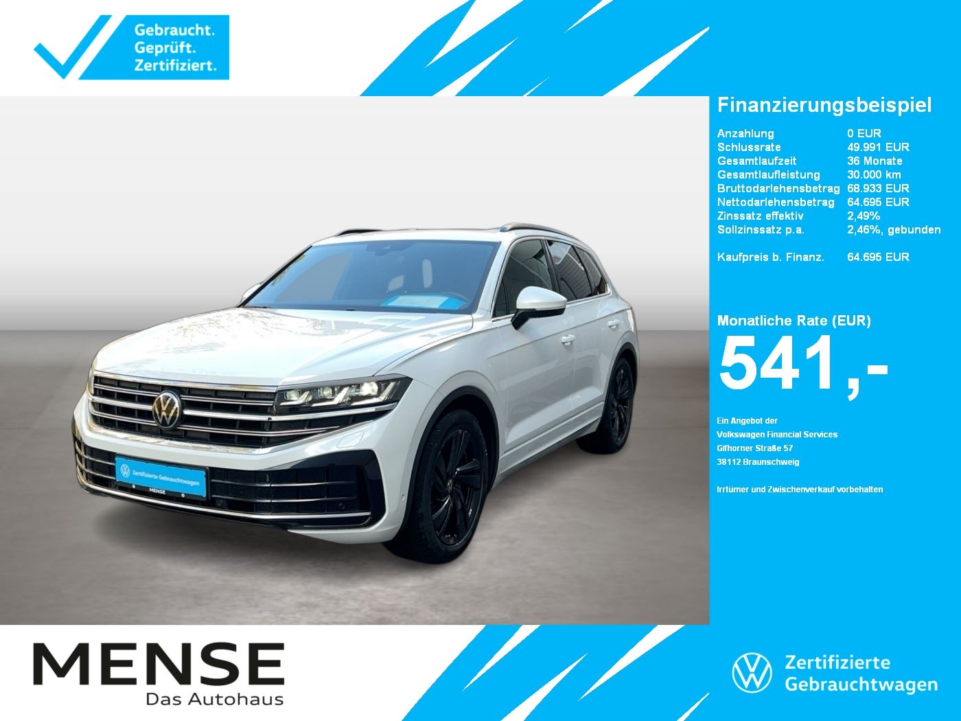 Fahrzeugabbildung Volkswagen Touareg 3.0 TDI DSG 4Motion IQ.Light|Matrix|AHK