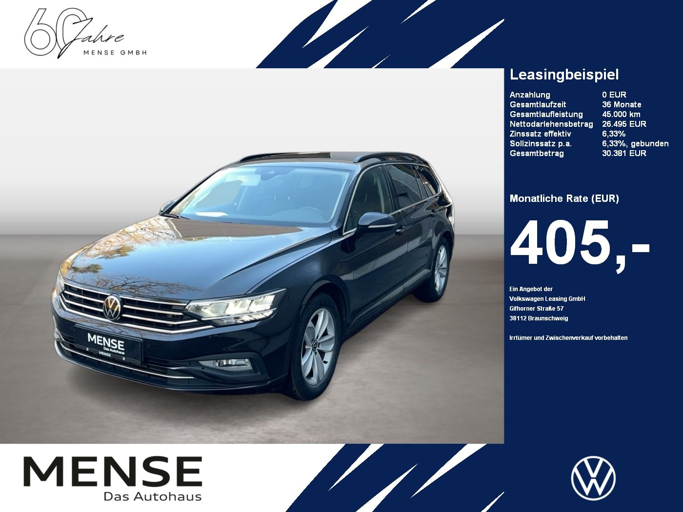 Fahrzeuge PKW autohaus mense Volkswagen Passat Variant 2.0 TDI 4Motion DSG Business AHK