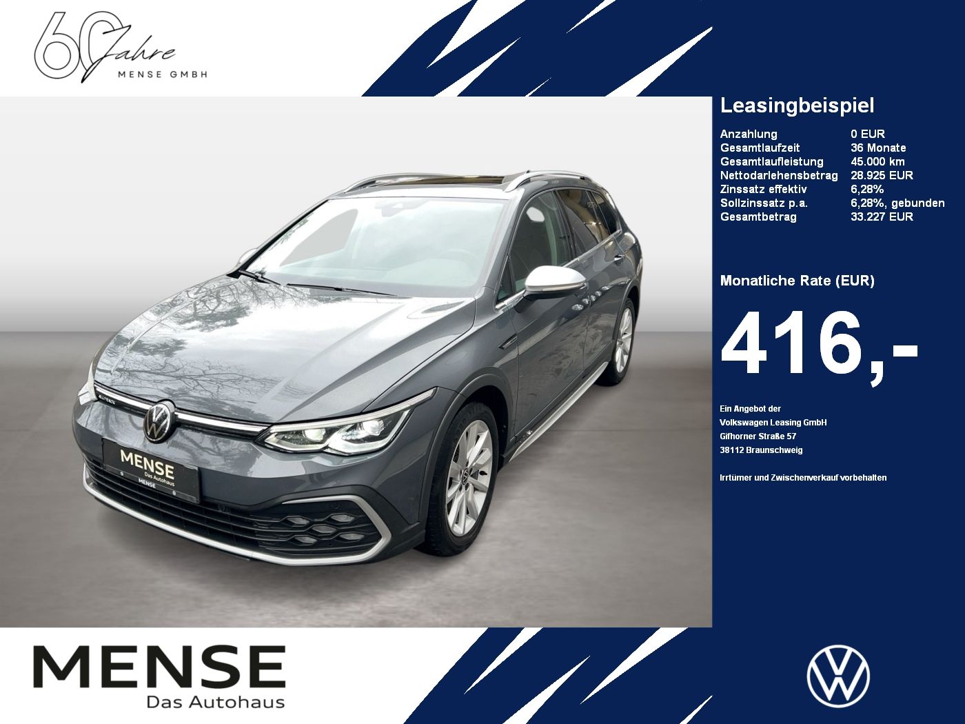 Fahrzeuge PKW autohaus mense Volkswagen Golf Variant Alltrack 2.0 TDI SCR 4MOTION DSG SD
