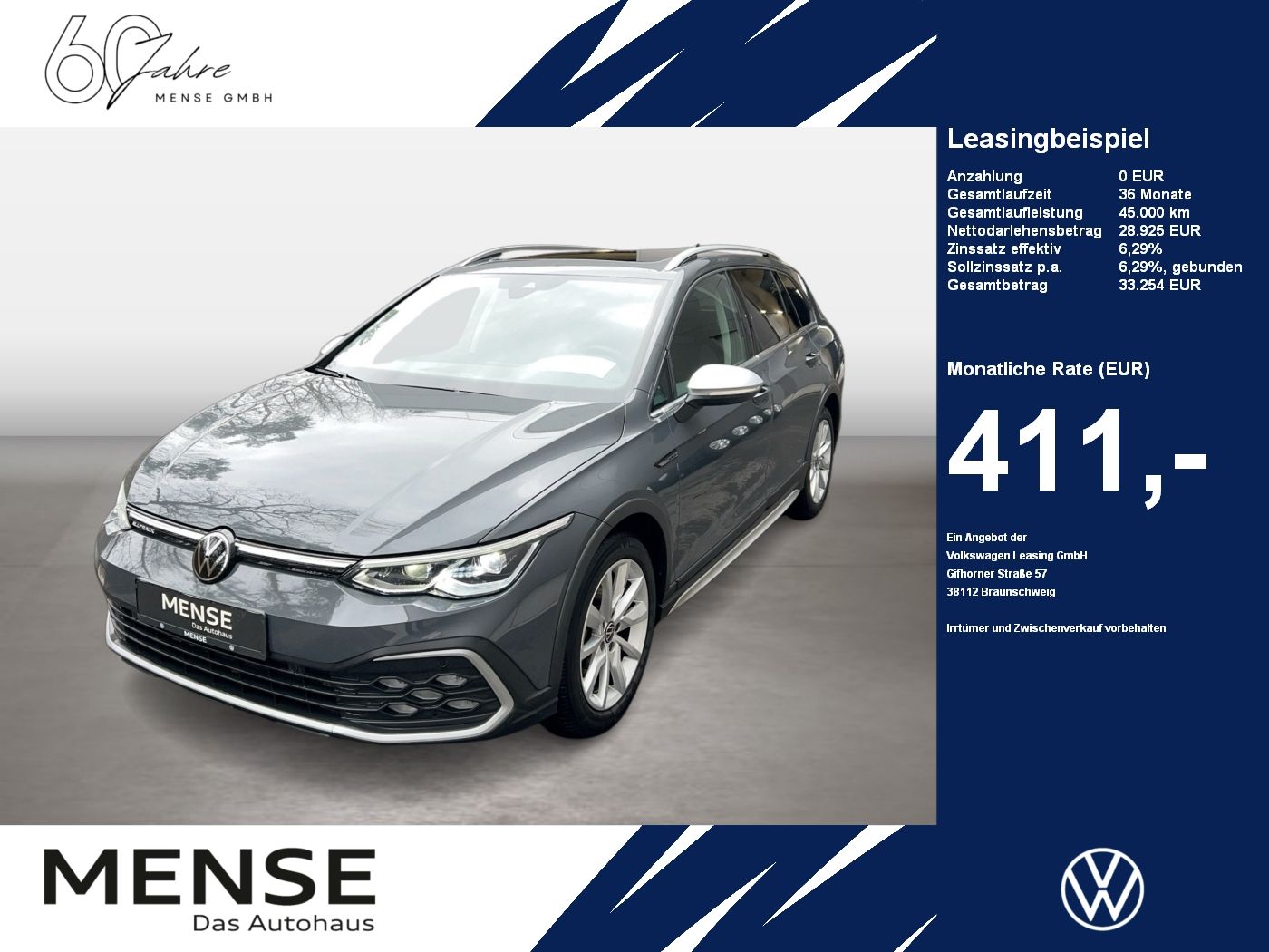 Fahrzeuge PKW autohaus mense Volkswagen Golf VIII Alltrack 2.0 TDI SCR 4Motion DSG SD