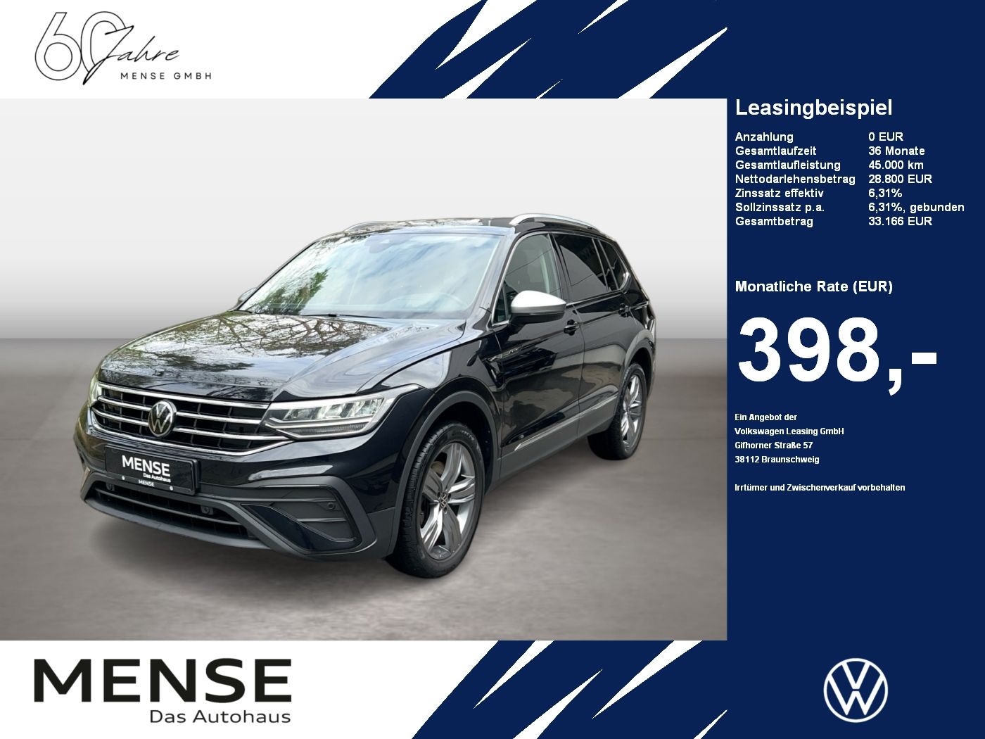 Fahrzeuge PKW autohaus mense Volkswagen Tiguan Allspace 2.0 TSI 4Motion DSG Life AHK|HUD