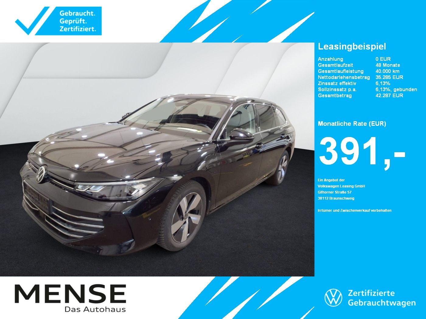 Fahrzeuge PKW autohaus mense Volkswagen Passat Variant 1.5 TSI e Hybrid DSG Business AHK