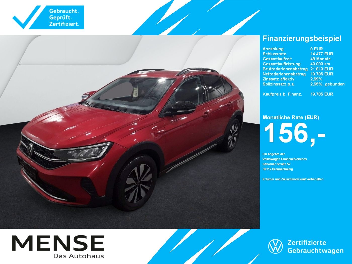 Fahrzeuge PKW autohaus mense Volkswagen Taigo 1.0 TSI Life Goal CarPlay|ACC|LED|Navi|PDC