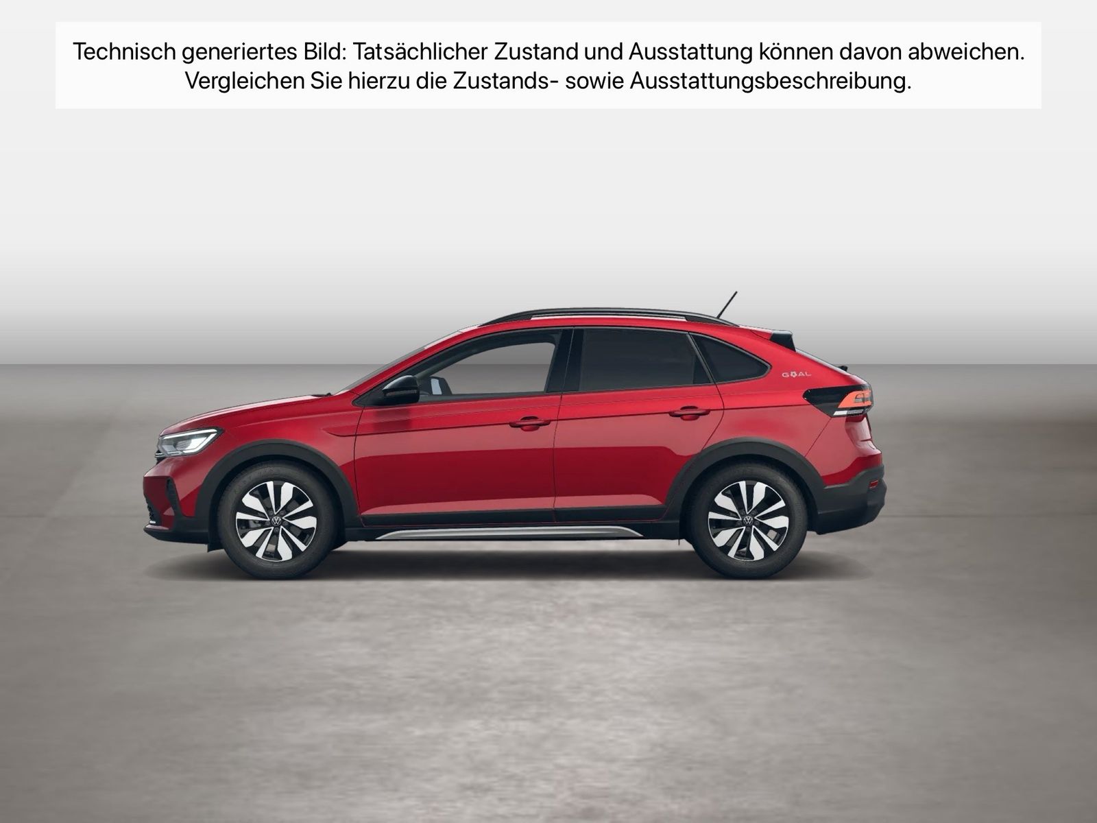 Fahrzeug autohaus mense Fahrzeugabbildung Volkswagen Taigo 1.0 TSI Life Goal CarPlay|ACC|LED|Navi|PDC - mit KI generiert/bearbeitet