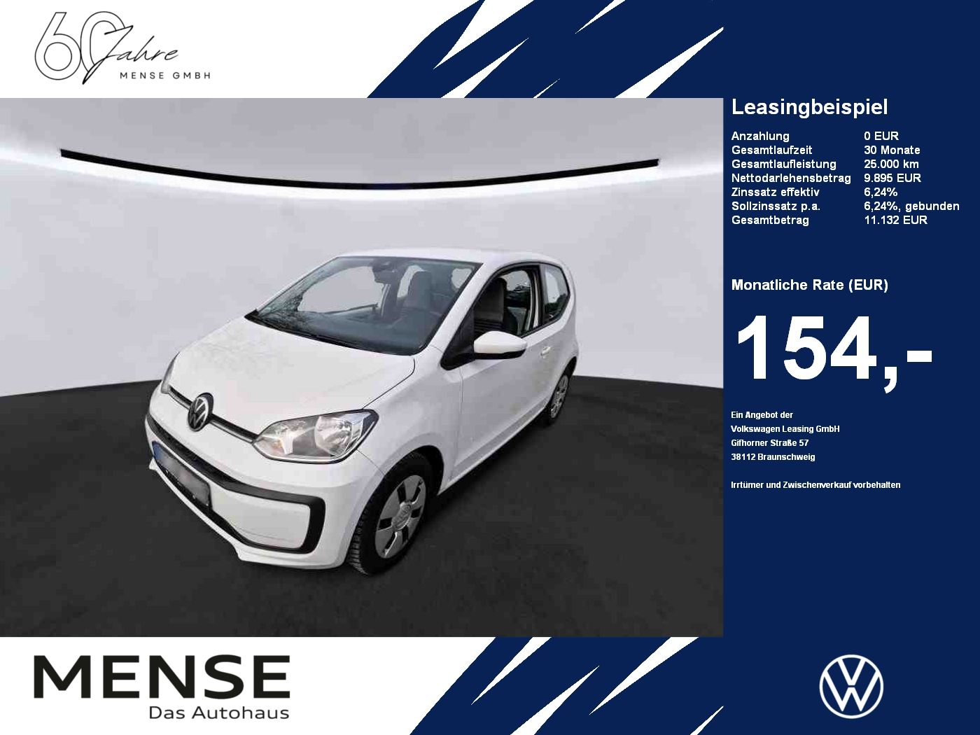 Fahrzeuge PKW autohaus mense Volkswagen up! move up! 1.0