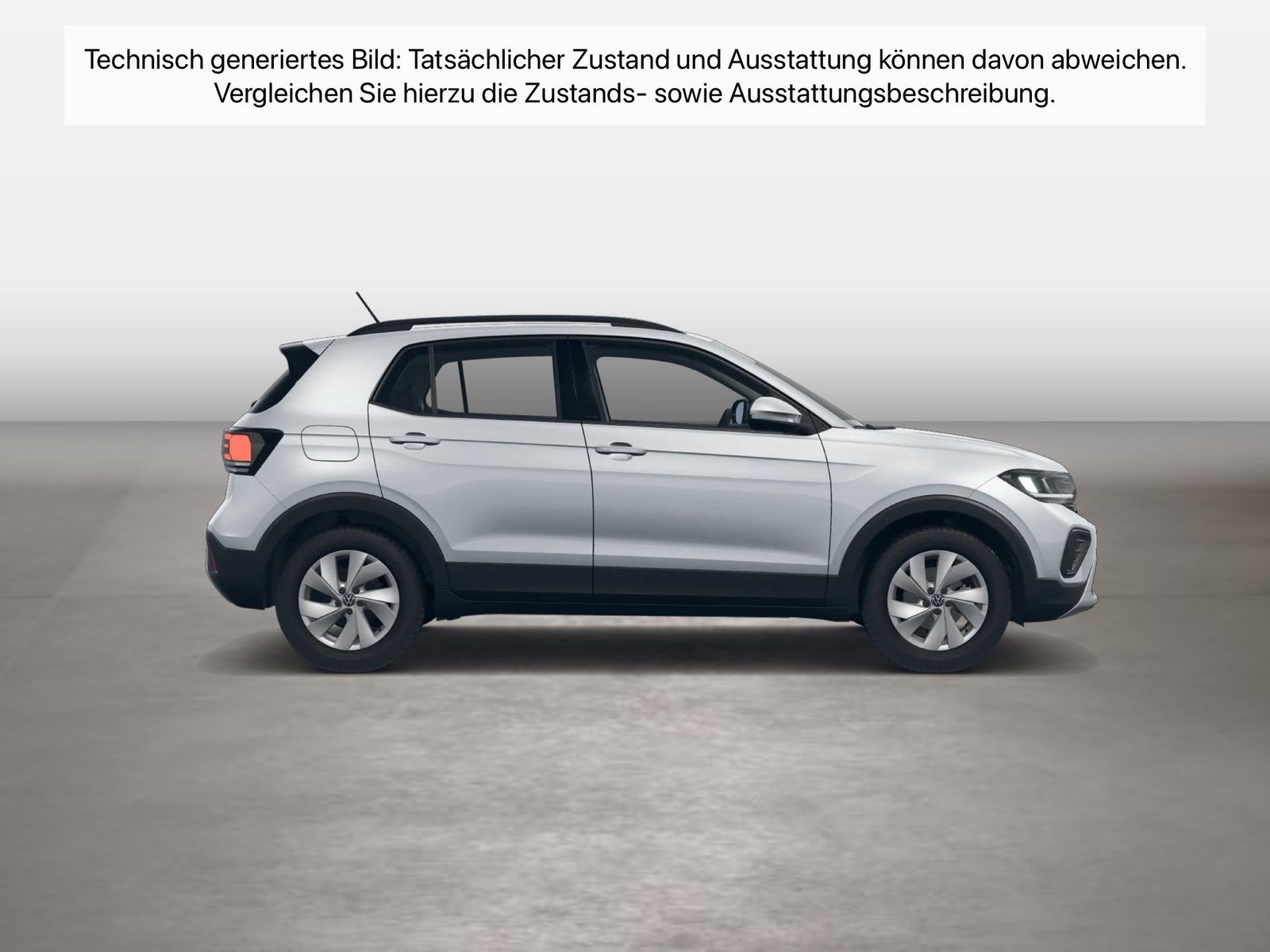 Fahrzeug autohaus mense Fahrzeugabbildung Volkswagen T-Cross 1.0 TSI Life CarPlay|ACC|LED|Navi|KlimaA - mit KI generiert/bearbeitet