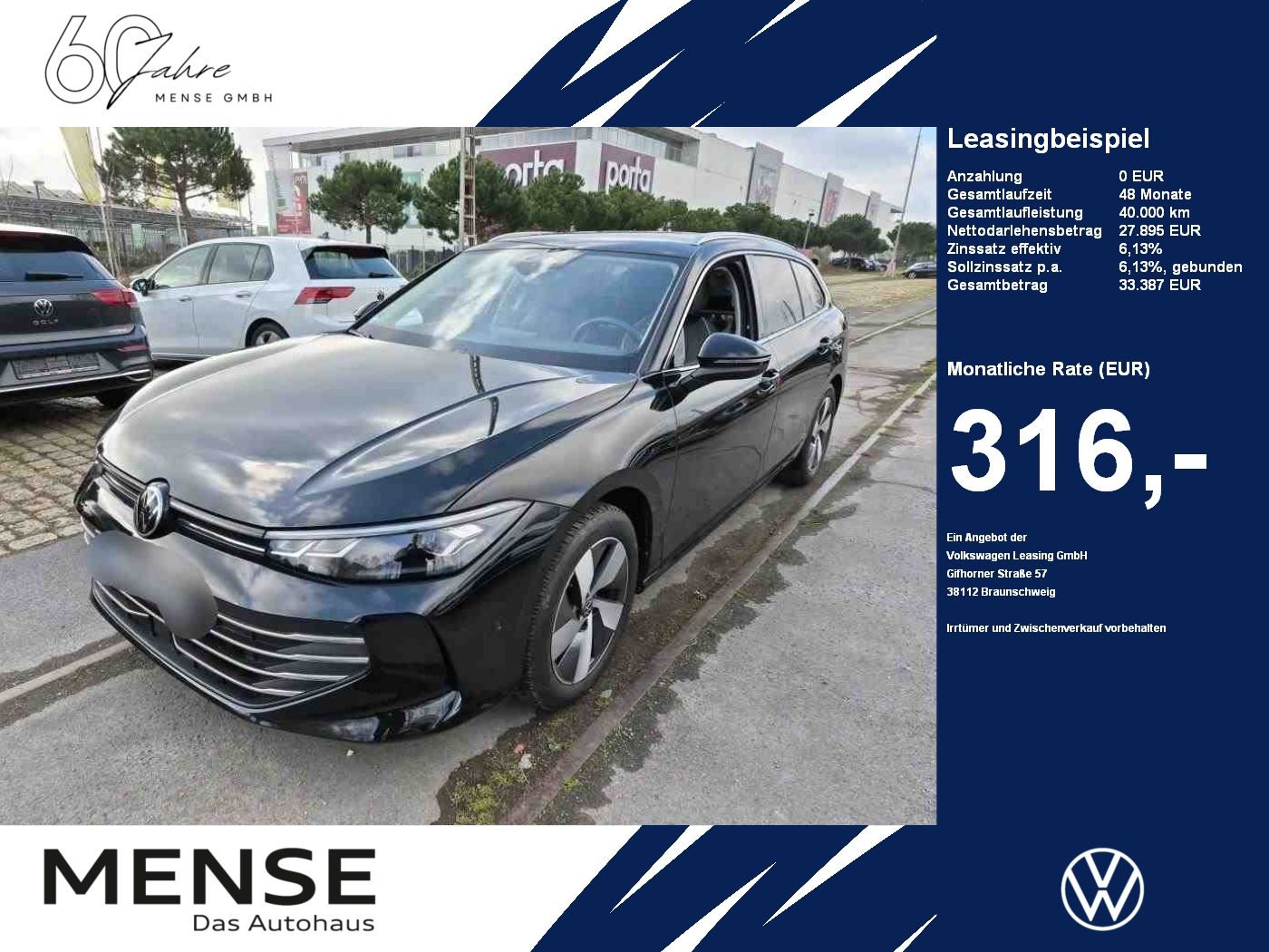 Fahrzeuge PKW autohaus mense Volkswagen Passat Variant 1.5 eTSI DSG Business CarPlay|AHK