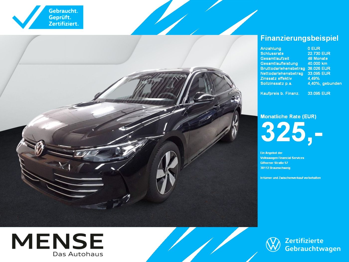 Fahrzeuge PKW autohaus mense Volkswagen Passat Variant 1.5 eTSI DSG Business AHK