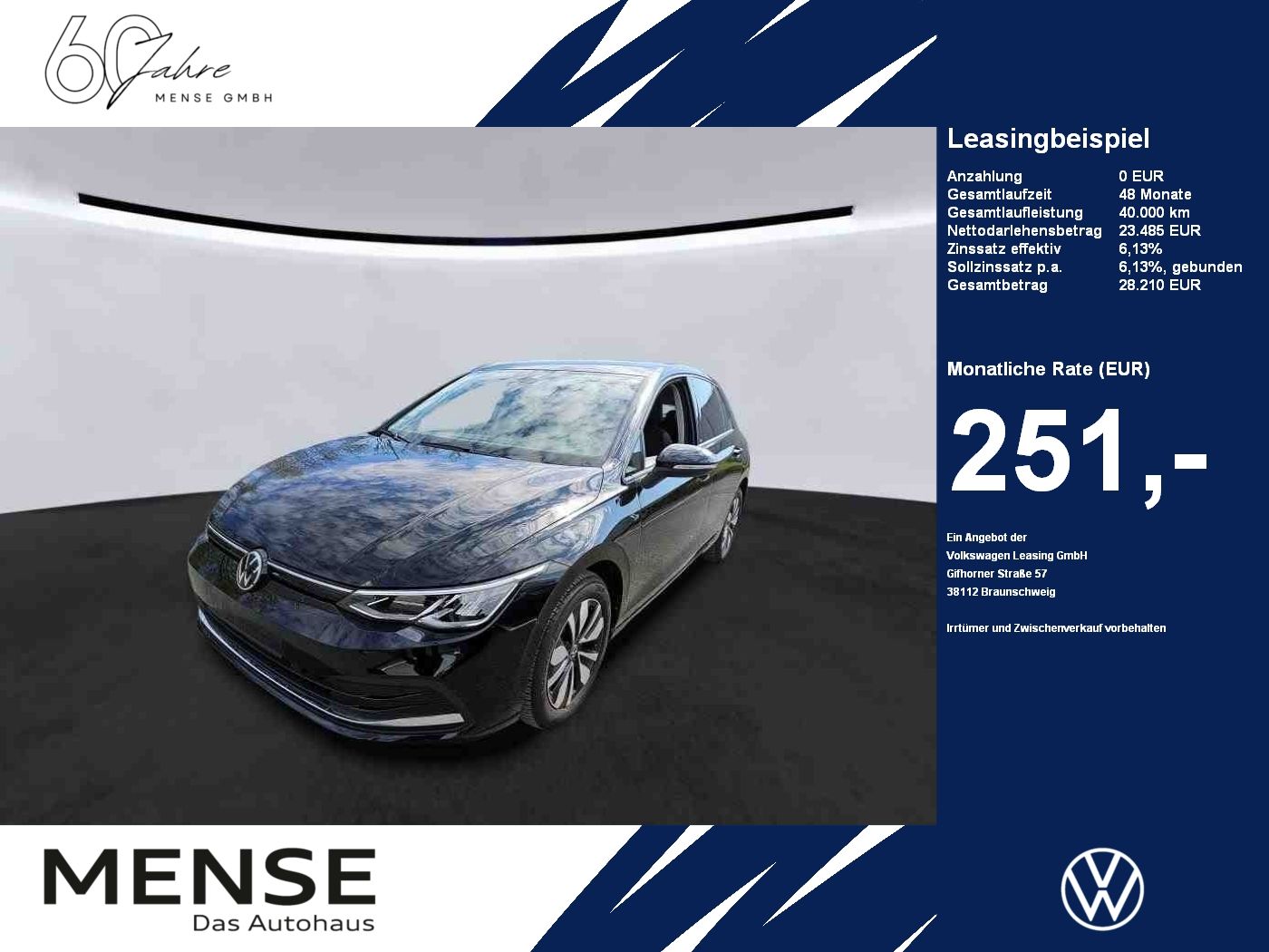Fahrzeugabbildung Volkswagen Golf VIII 2.0 TDI DSG MOVE CarPlay|LED|VirtualCP