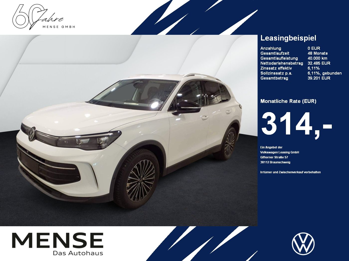 Fahrzeuge PKW autohaus mense Volkswagen Tiguan 1.5 eTSI DSG Life Goal CarPlay|AHK|ACC|LM