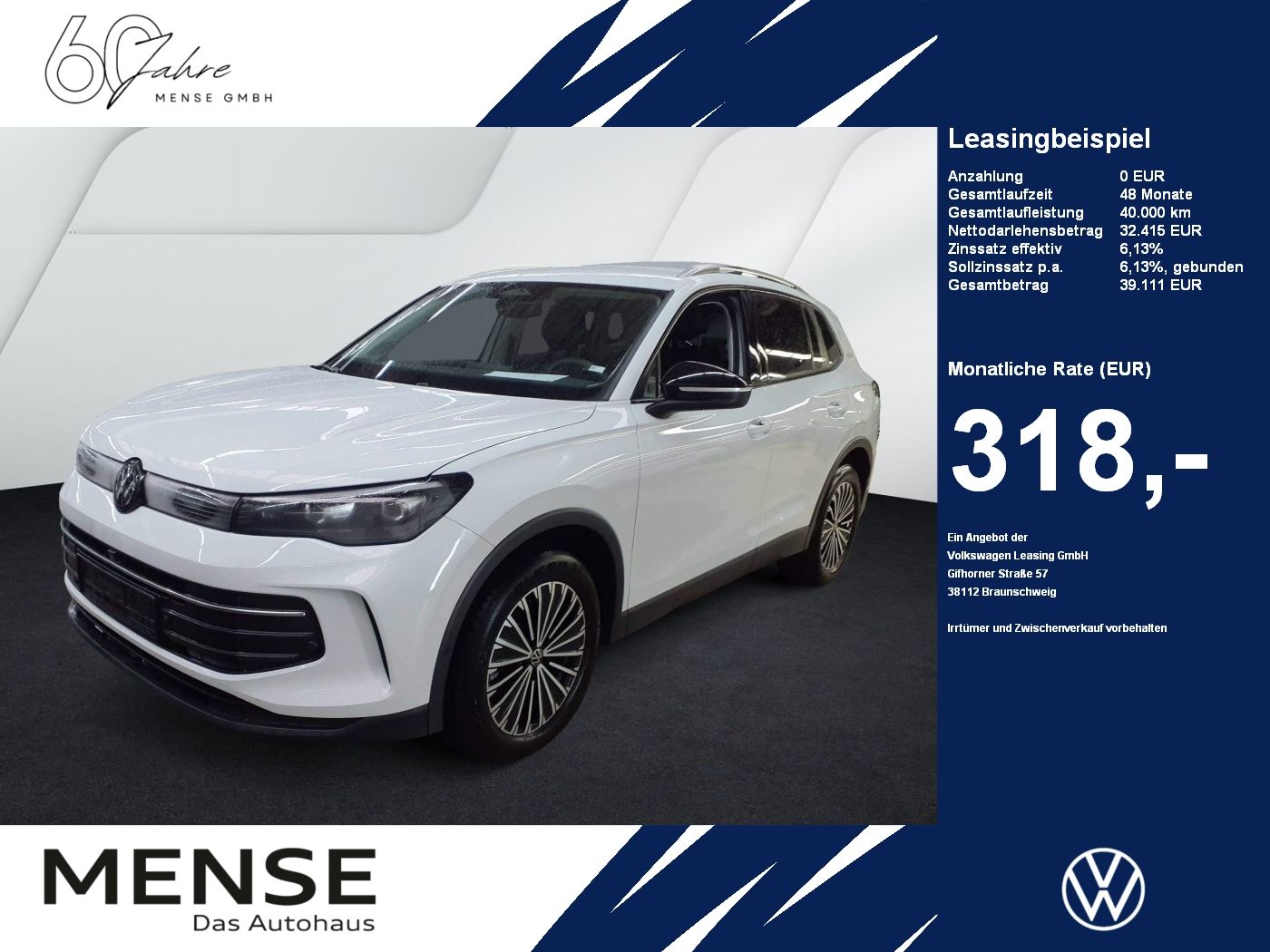Fahrzeuge PKW autohaus mense Volkswagen Tiguan 1.5 eTSI DSG Life Goal CarPlay|AHK|ACC|LM