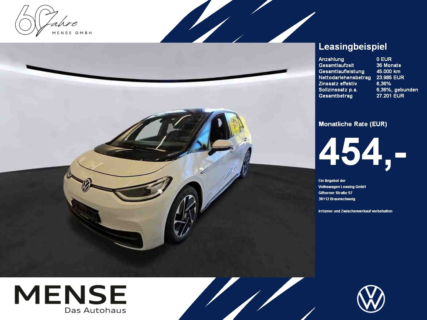 Fahrzeuge PKW autohaus mense Volkswagen ID.3 Pro Performance IQ.Light|Matrix|CarPlay|ACC