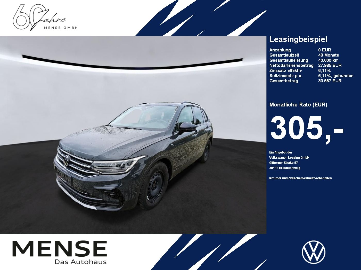 Fahrzeuge PKW autohaus mense Volkswagen Tiguan 2.0 TSI 4 Motion DSG Urban Sport CarPlay