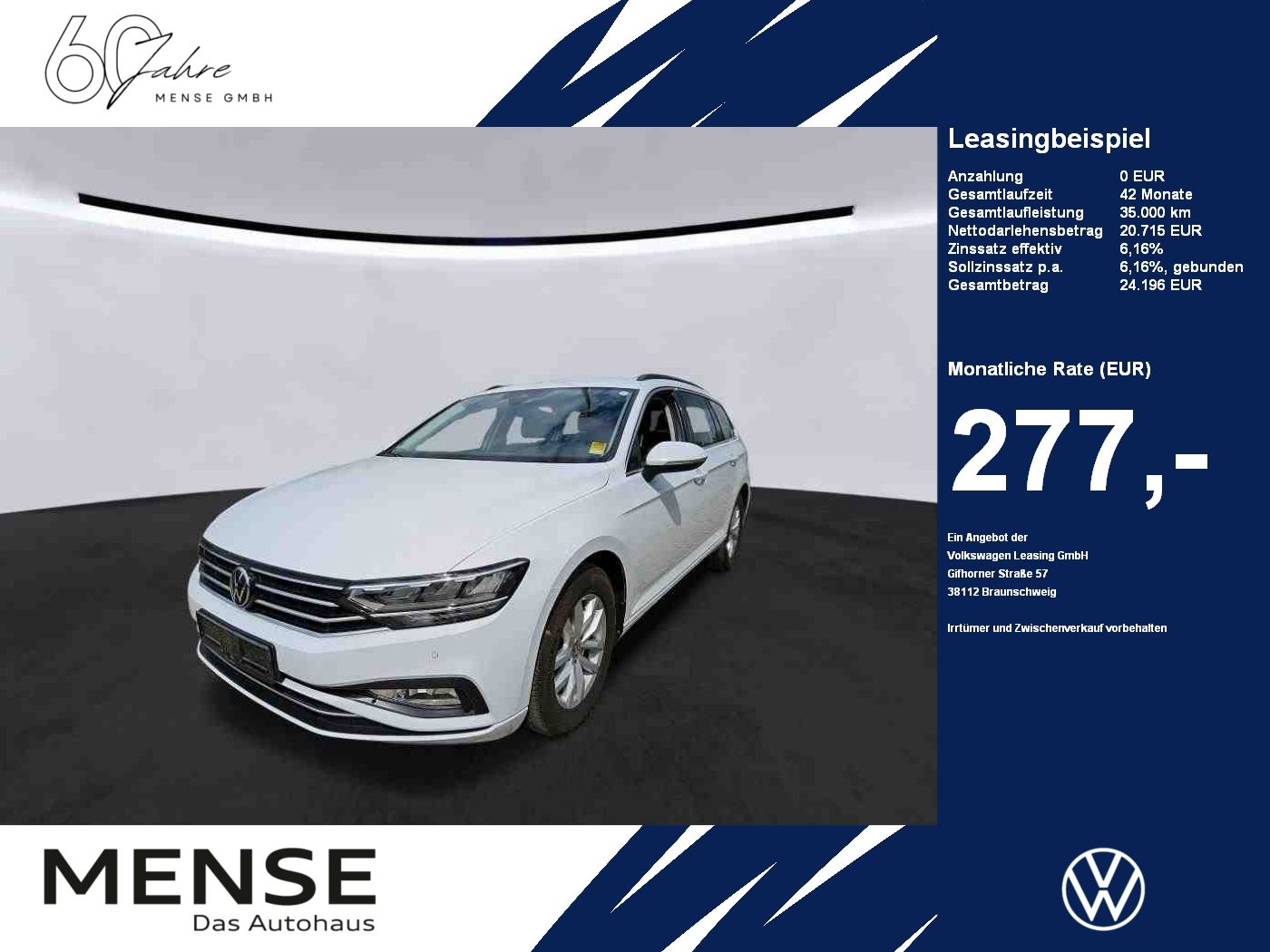 Fahrzeuge PKW autohaus mense Volkswagen Passat Variant 2.0 TDI DSG Business CarPlay|AHK