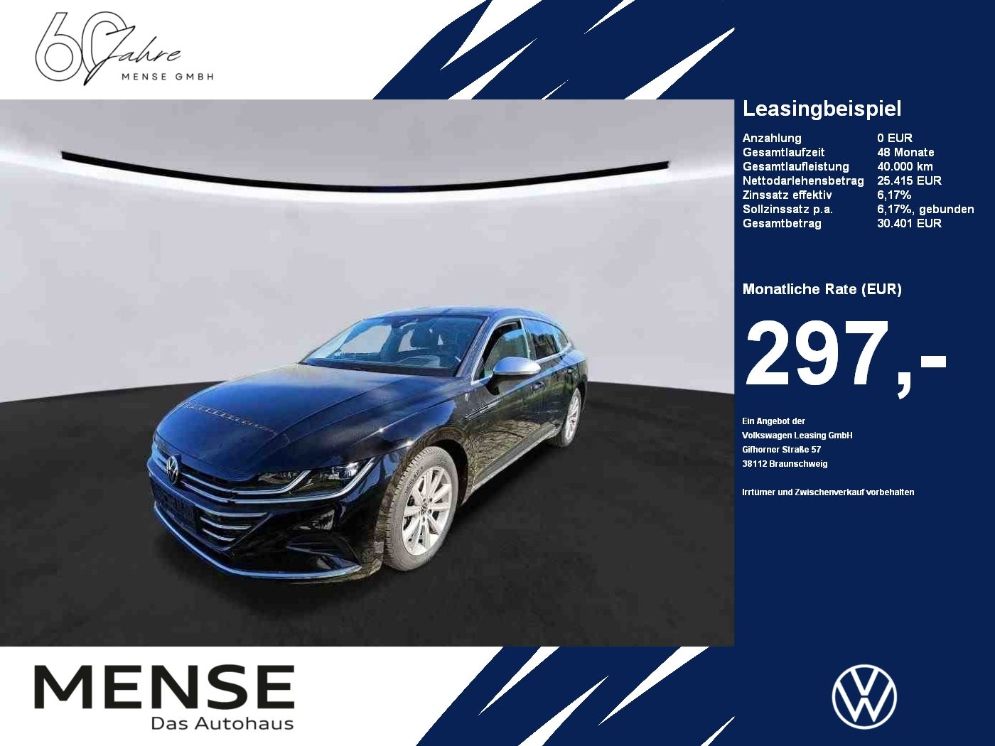 Fahrzeuge PKW autohaus mense Volkswagen Arteon Shootingbrake 2.0 TDI DSG Elegance AHK|LM