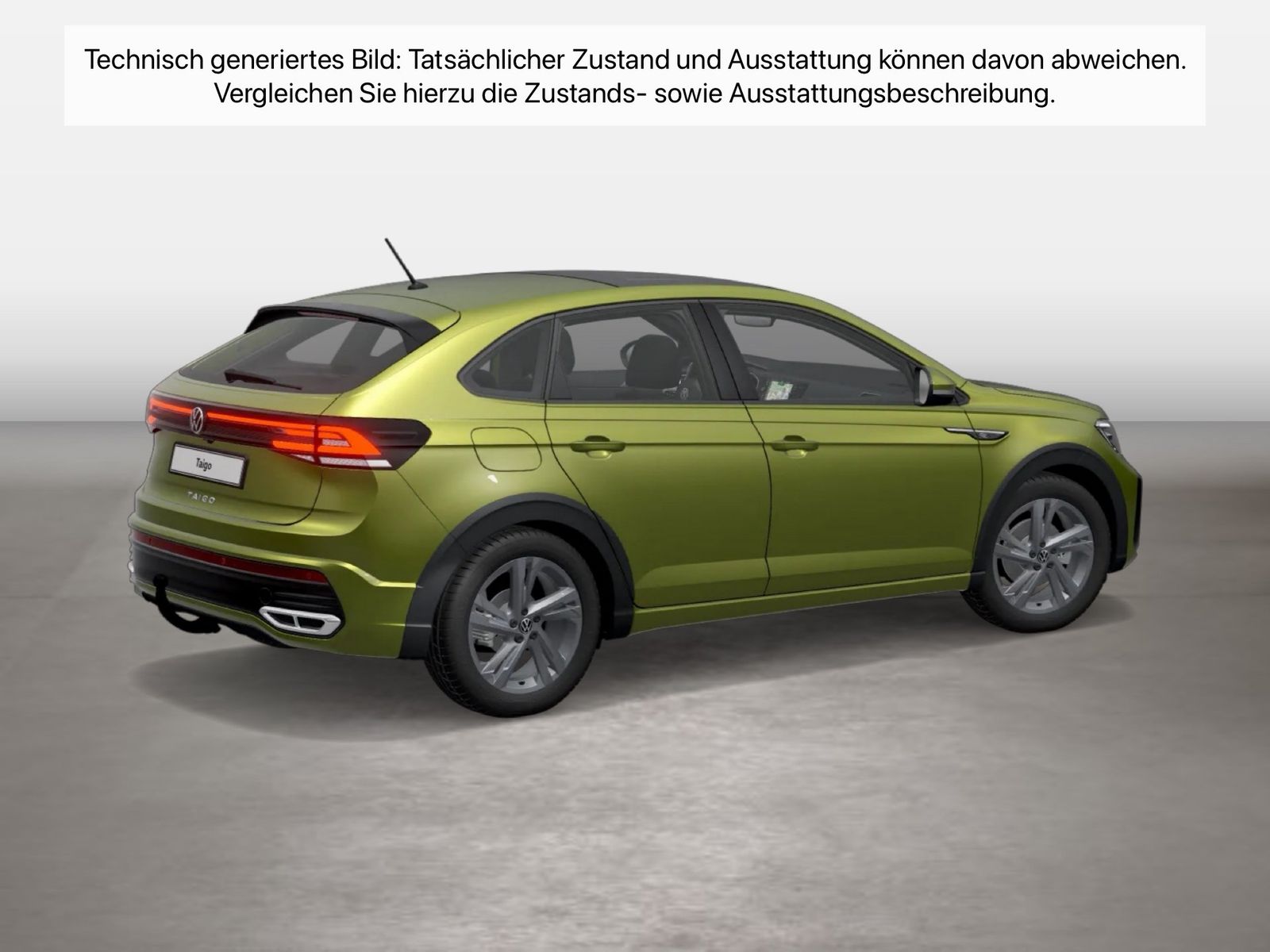 Fahrzeugabbildung Volkswagen Taigo 1.5 TSI DSG IQ.DRIVE R-Line IQ.Light|AHK - mit KI generiert/bearbeitet