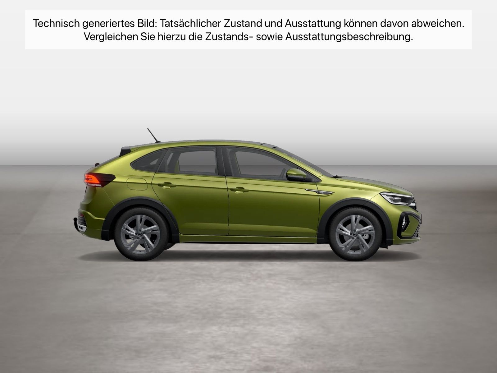 Fahrzeugabbildung Volkswagen Taigo 1.5 TSI DSG IQ.DRIVE R-Line IQ.Light|AHK - mit KI generiert/bearbeitet