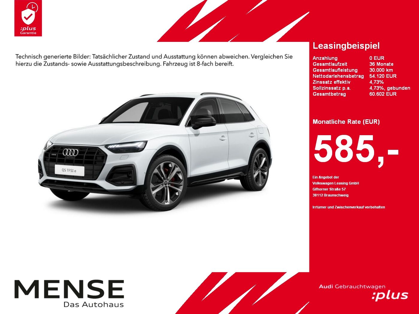 Fahrzeugabbildung Audi Q5 50 TFSI e quattro S tronic advanced Matrix|LM