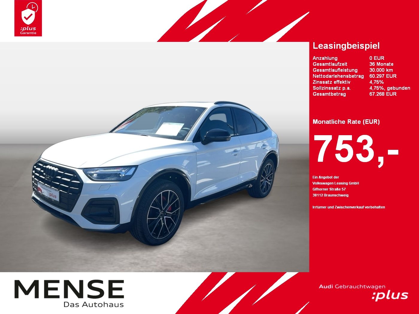 Fahrzeugabbildung Audi Q5 Sportback 50 TFSI e quattro S tronic advanced