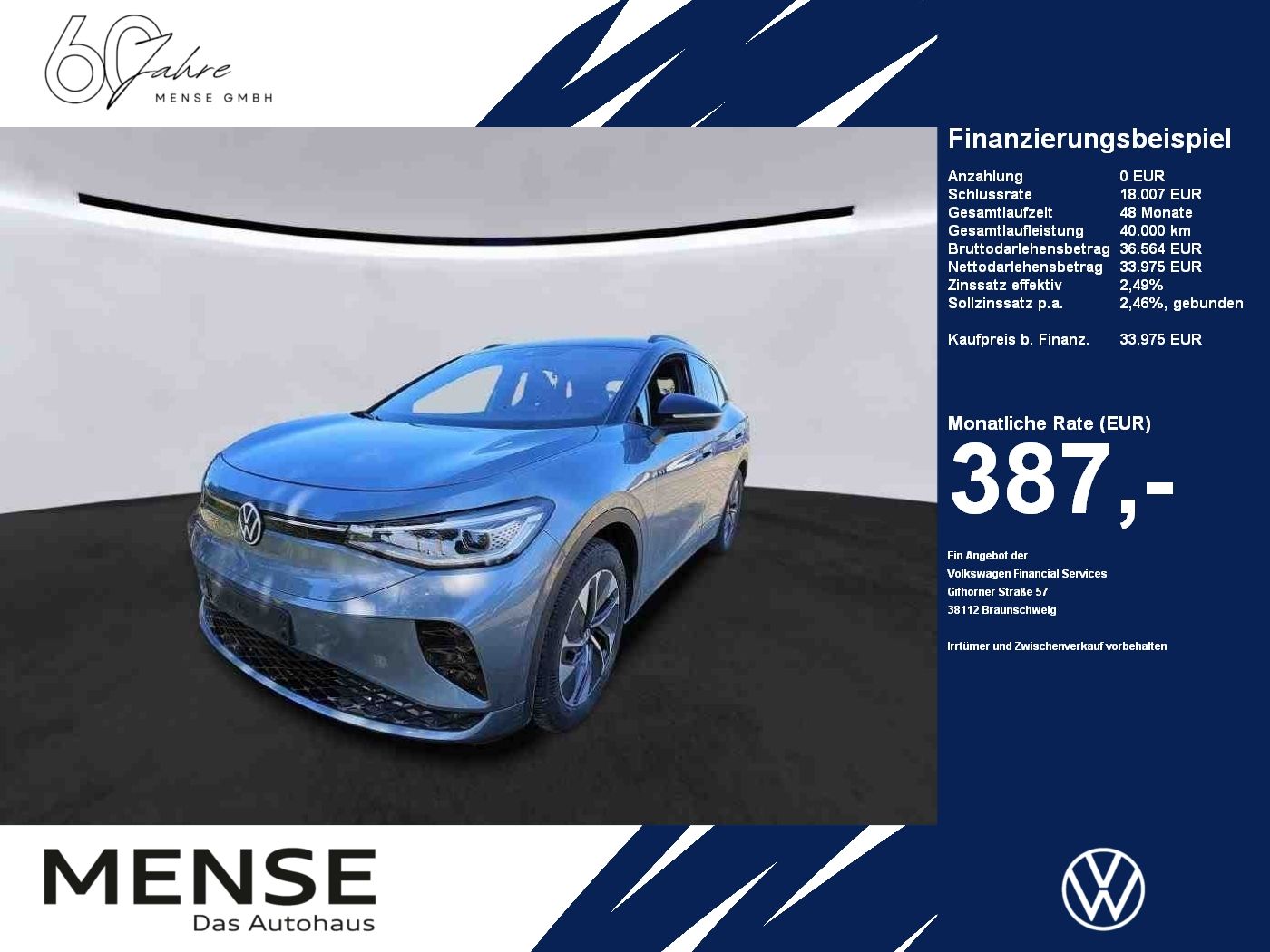 Fahrzeuge PKW autohaus mense Volkswagen ID.4 GTX 4-motion electric IQ.Light Matrix HUD