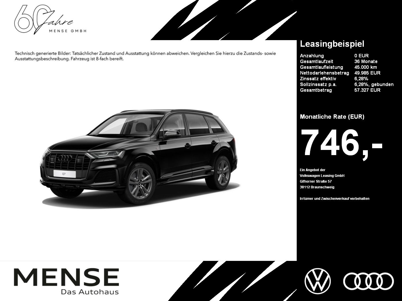 Fahrzeuge PKW autohaus mense Audi Q7 55 TFSI quattro tiptronic S line CarPlay|AHK