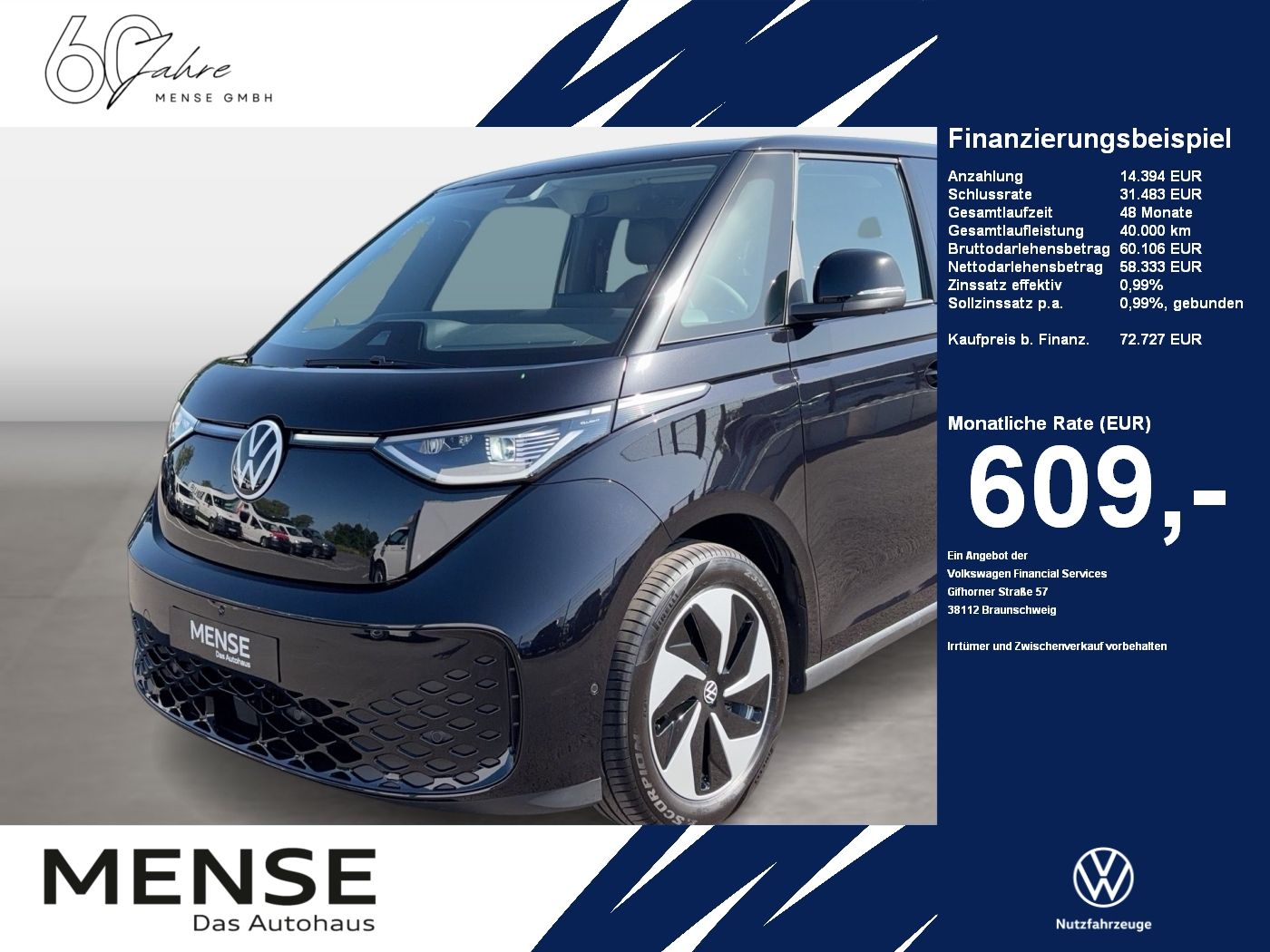 Fahrzeuge PKW autohaus mense Volkswagen ID. Buzz ENERGY 79 kWh 1-Gang-Automatik