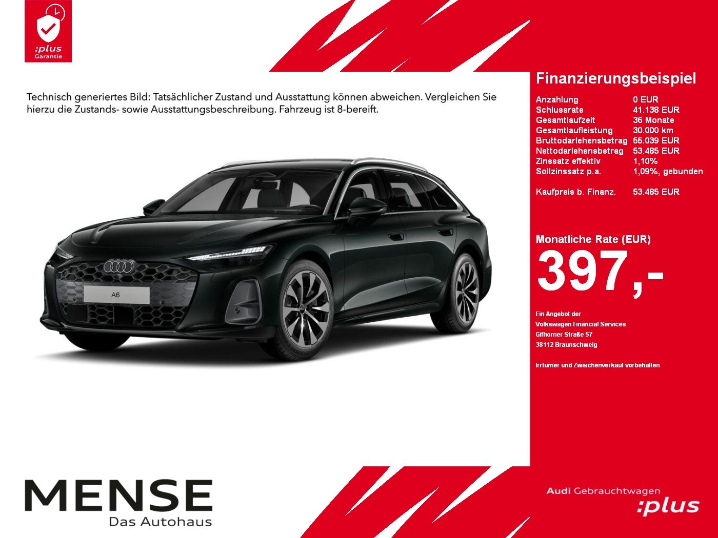 Fahrzeuge PKW autohaus mense Audi A6 Avant TDI quattro 150 kW S tronic B&O AHK HUD