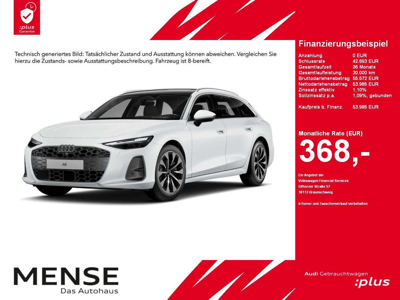 Fahrzeuge PKW autohaus mense Audi A6 Avant TDI quattro 150 kW S tronic B&O AHK HUD