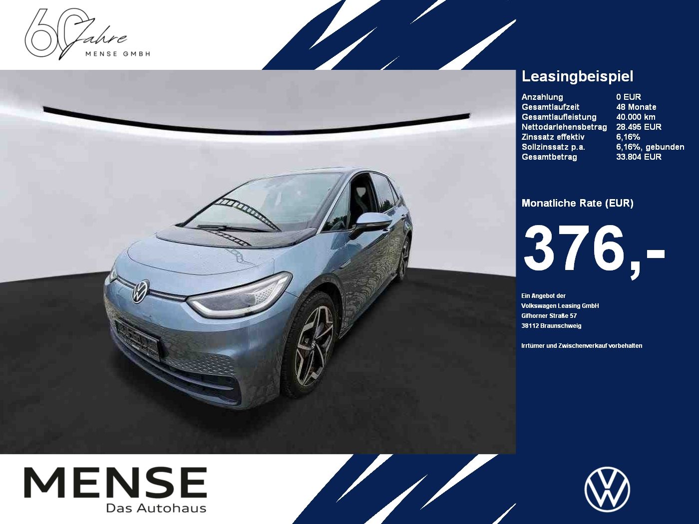 Fahrzeuge PKW autohaus mense Volkswagen ID.3 Pro S electric IQ.Light Matrix CarPlay HUD