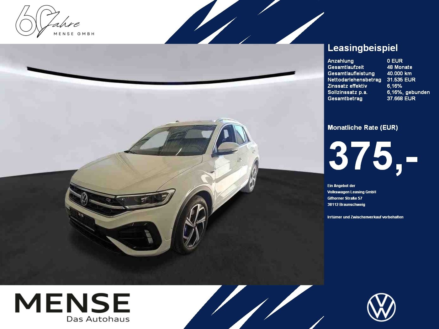 Fahrzeuge PKW autohaus mense Volkswagen T-Roc R 4-motion IQ.Light Matrix CarPlay ACC LED