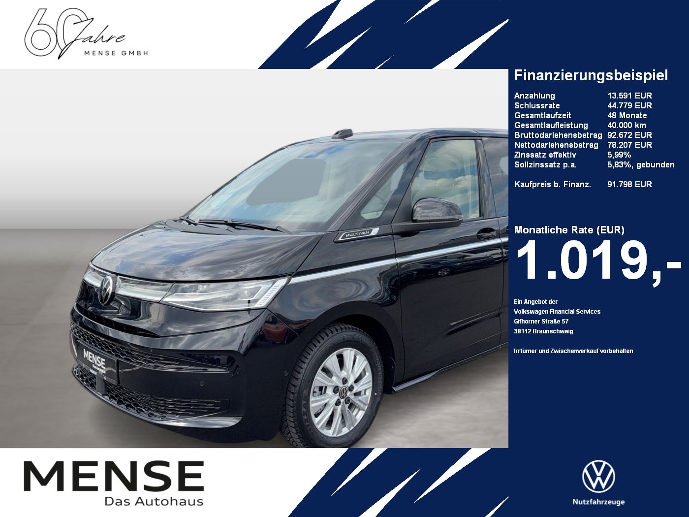 Fahrzeugabbildung Volkswagen NFZ Multivan Style TDI LÜ 110 kW DSG