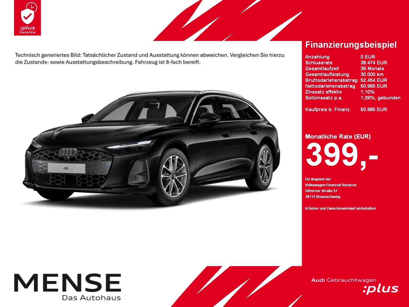 Fahrzeuge PKW autohaus mense Audi A6 Avant TDI 150 kW S tronic AHK Pano ACC LED LM