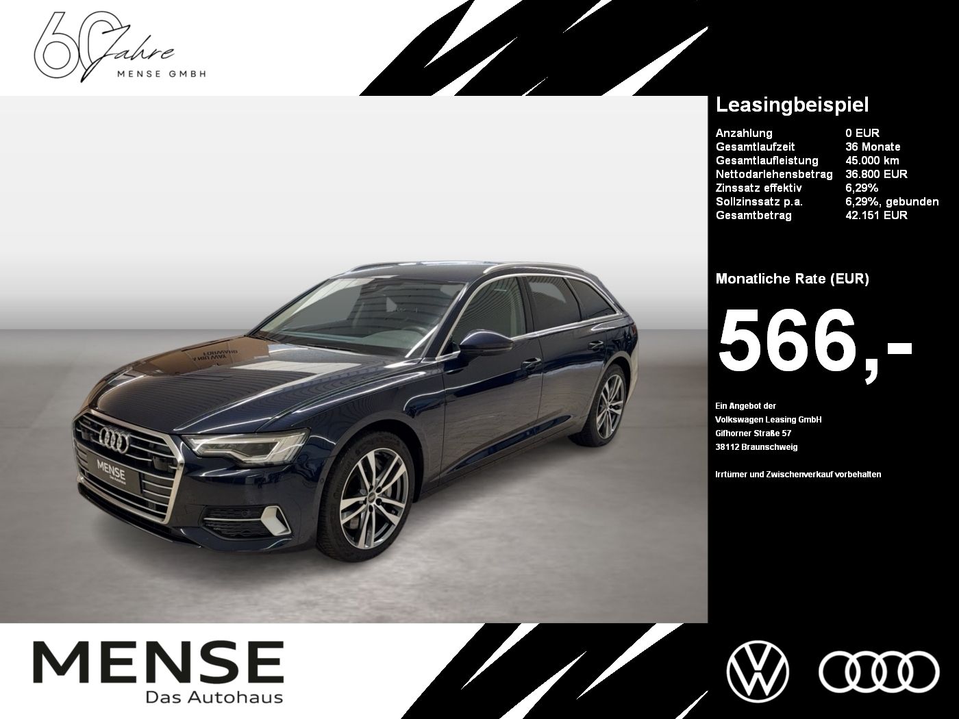 Fahrzeuge PKW autohaus mense Audi A6 Avant 50 TFSI e quattro sport 2022 Matrix AHK