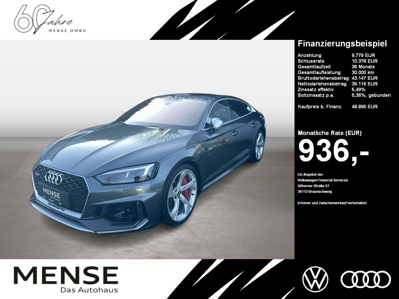 Fahrzeuge PKW autohaus mense Audi RS 5 Sportback 2.9 TFSI quattro tiptronic Matrix
