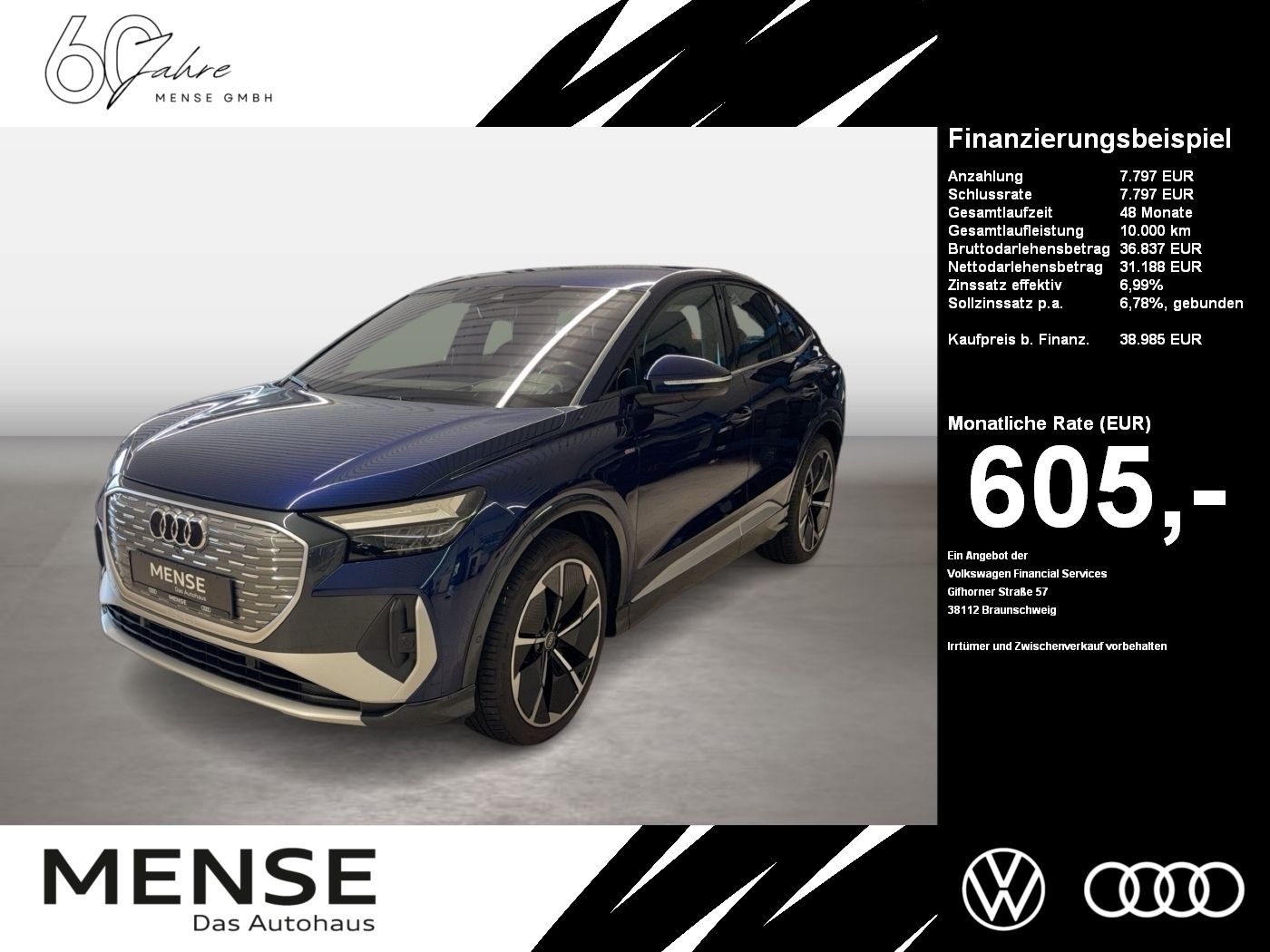 Fahrzeuge PKW autohaus mense Audi Q4 e-tron Sportback 50 e-tron quattro 2023 Sonos