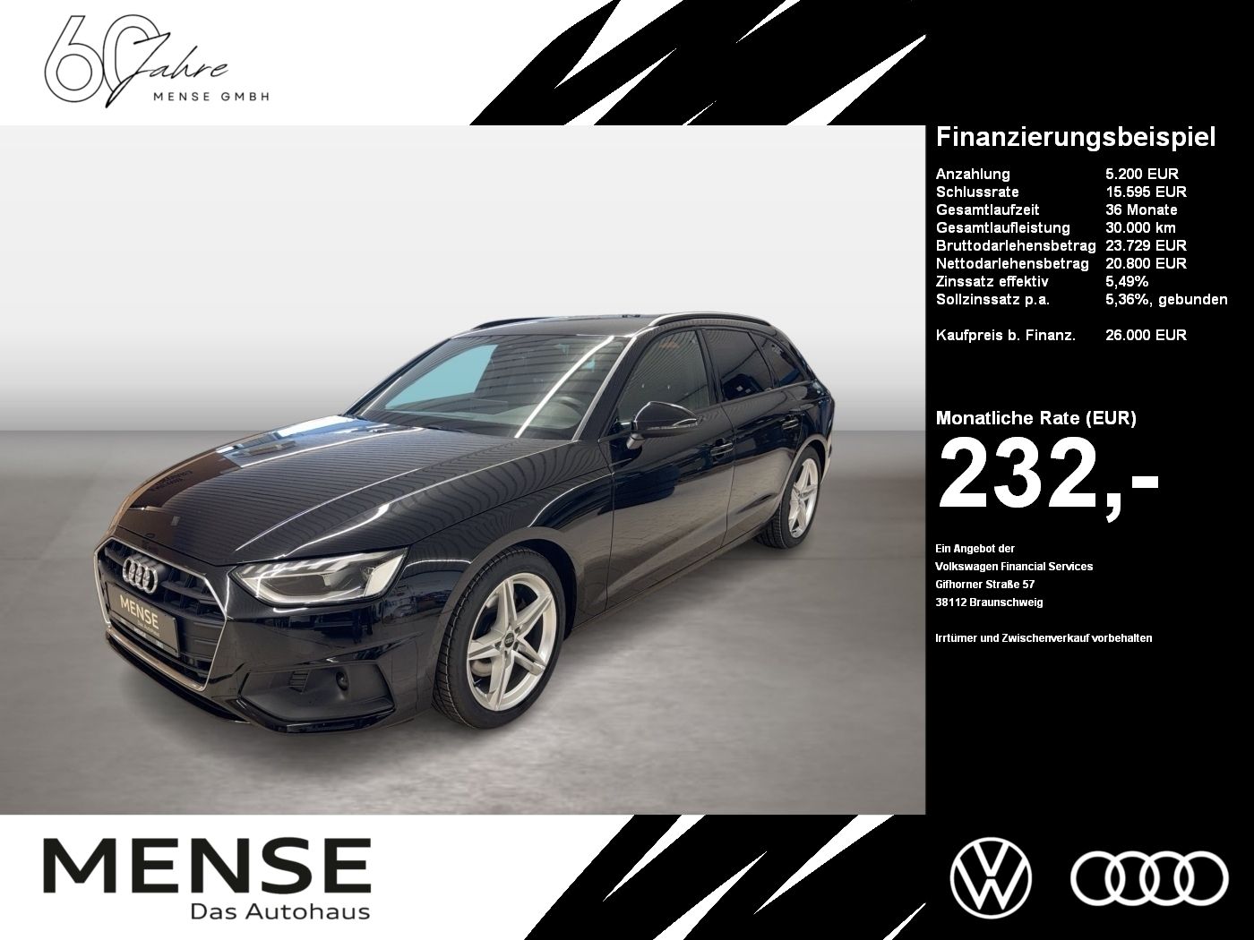 Fahrzeuge PKW autohaus mense Audi A4 Avant 35 TDI 2023 (Facelift) AHK LED Navi PDC
