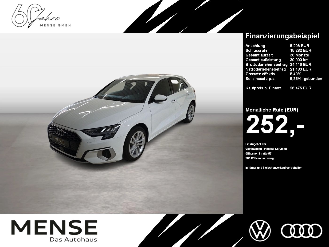 Fahrzeuge PKW autohaus mense Audi A3 Sportback 35 TFSI S tronic Advanced ACC Navi