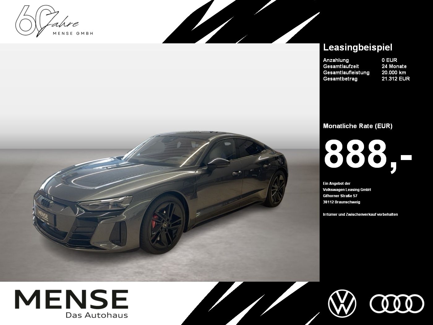 Fahrzeuge PKW autohaus mense Audi e-tron GT RS quattro 2024 Matrix HUD Laser Luft