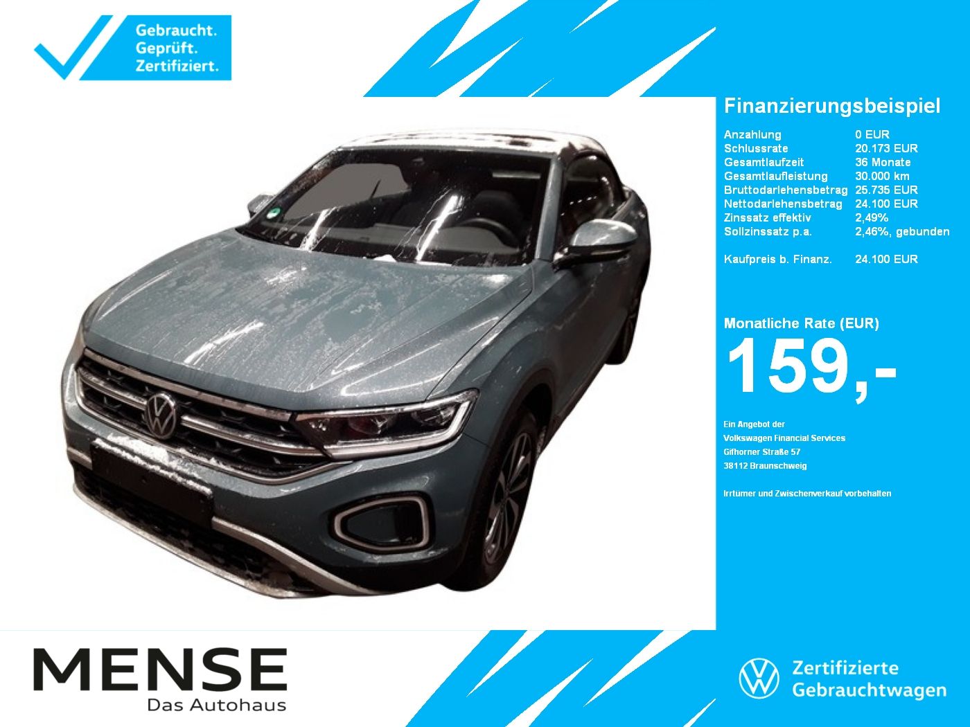 Fahrzeugabbildung Volkswagen T-Roc Cabriolet 1.0 TSI Style CarPlay ACC LED LM