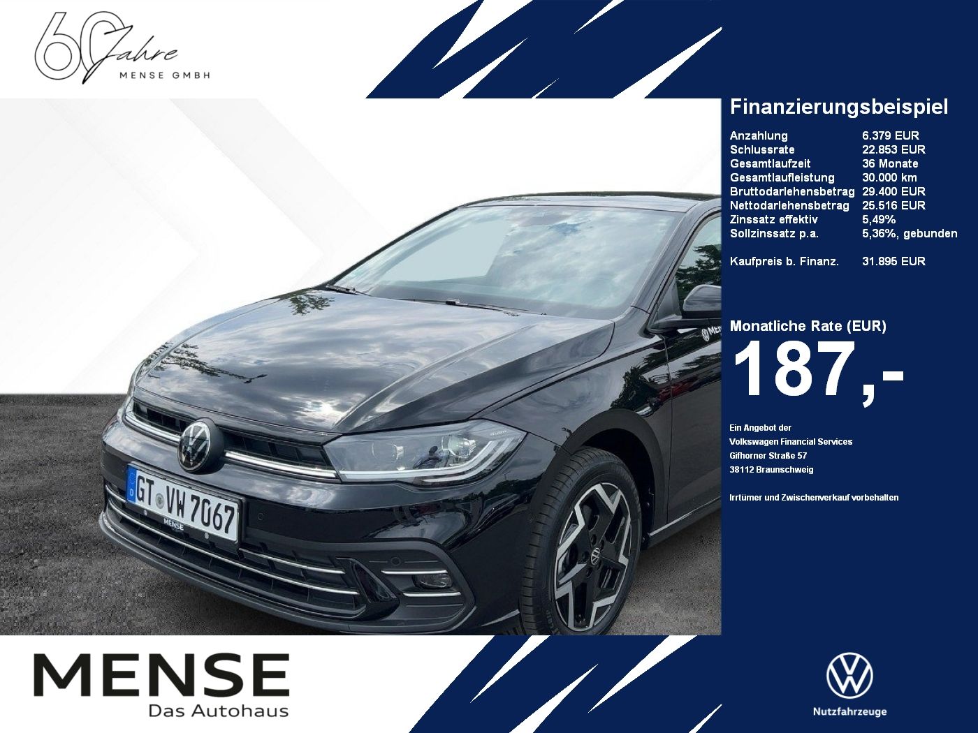 Fahrzeugabbildung Volkswagen Polo EDITION 50 1.0 l TSI OPF DSG IQ.Light Pano