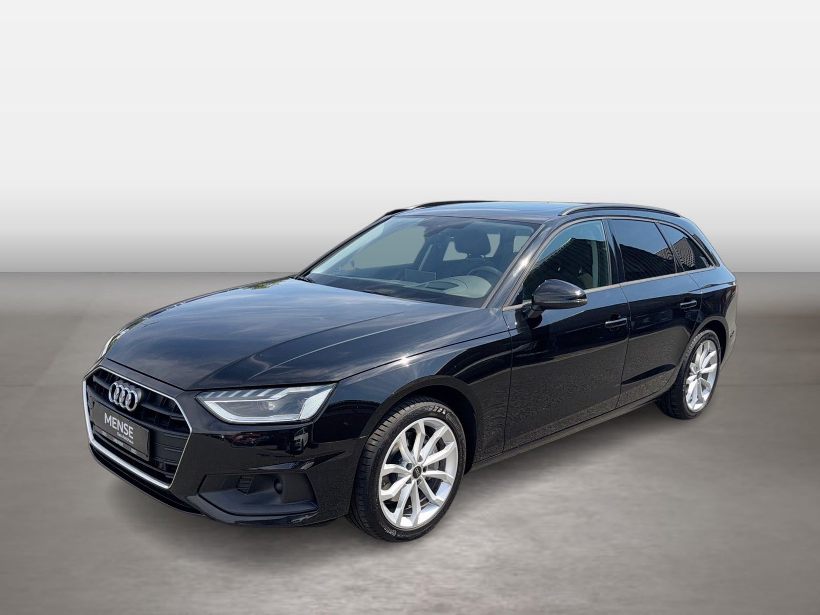 Fahrzeug autohaus mense Fahrzeugabbildung Audi A4 Avant 40 TDI S tronic Matrix AHK HUD - mit KI generiert/bearbeitet