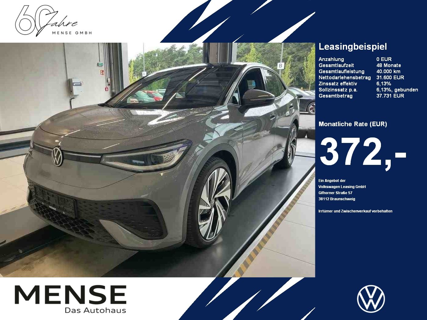 Fahrzeug autohaus mense Fahrzeugabbildung Volkswagen ID.5 Pro Performance IQ.Light Matrix CarPlay AHK