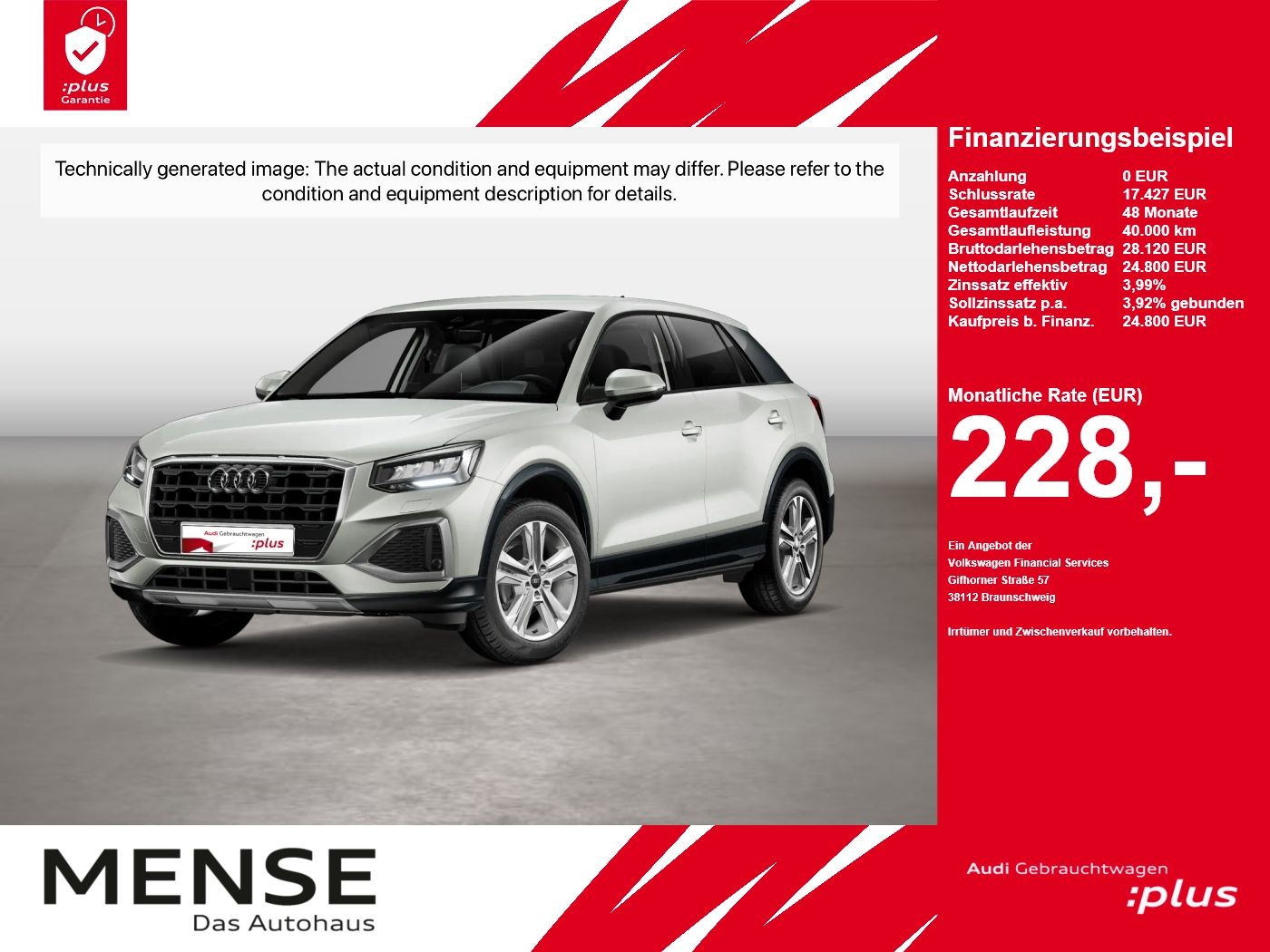 Fahrzeugabbildung Audi Q2 30 TFSI advanced LED Navi VirtualCP DynLicht