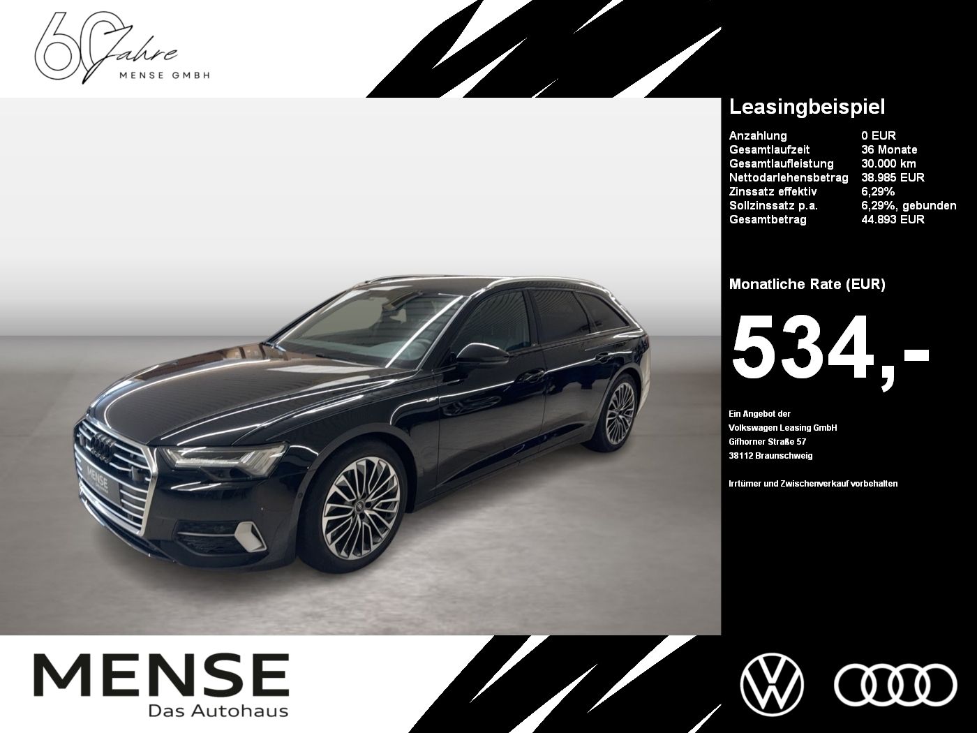 Fahrzeuge PKW autohaus mense Audi A6 Avant 50 TFSI e quattro sport 2022 Matrix AHK