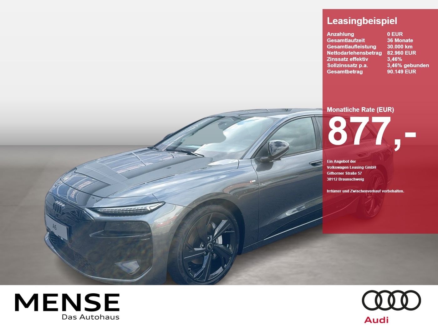 Fahrzeugabbildung Audi A6 Avant e-tron quattro 315 kW Matrix - mit KI generiert/bearbeitet