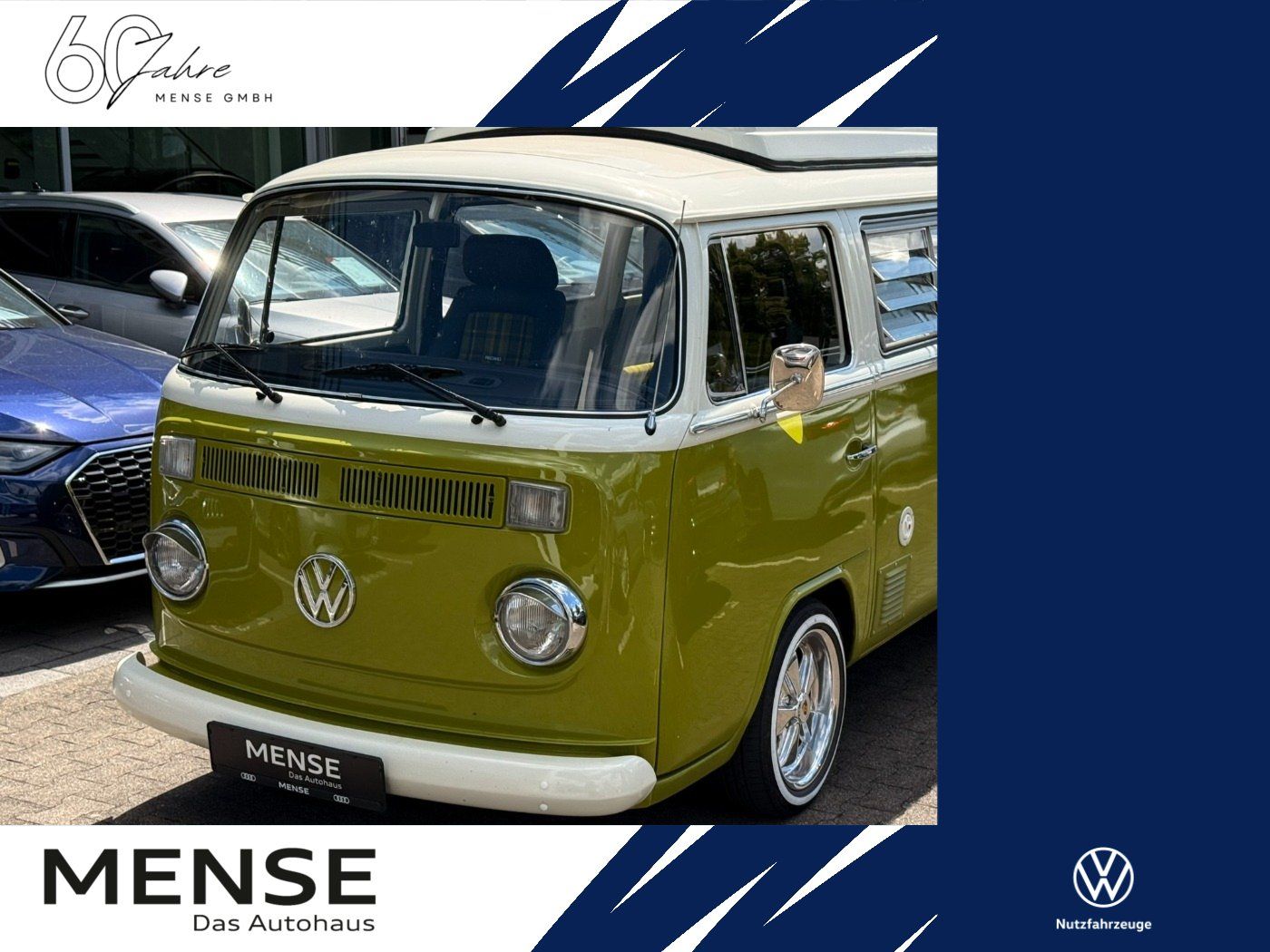Fahrzeug autohaus mense Fahrzeugabbildung Volkswagen T2 Camper Restaurierung - mit KI generiert/bearbeitet