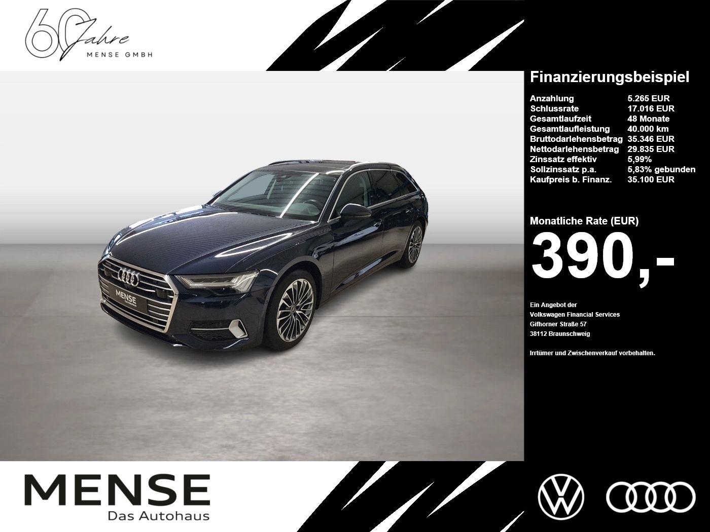 Fahrzeugabbildung Audi A6 Avant 50 TFSI e quattro Matrix AHK - mit KI generiert/bearbeitet